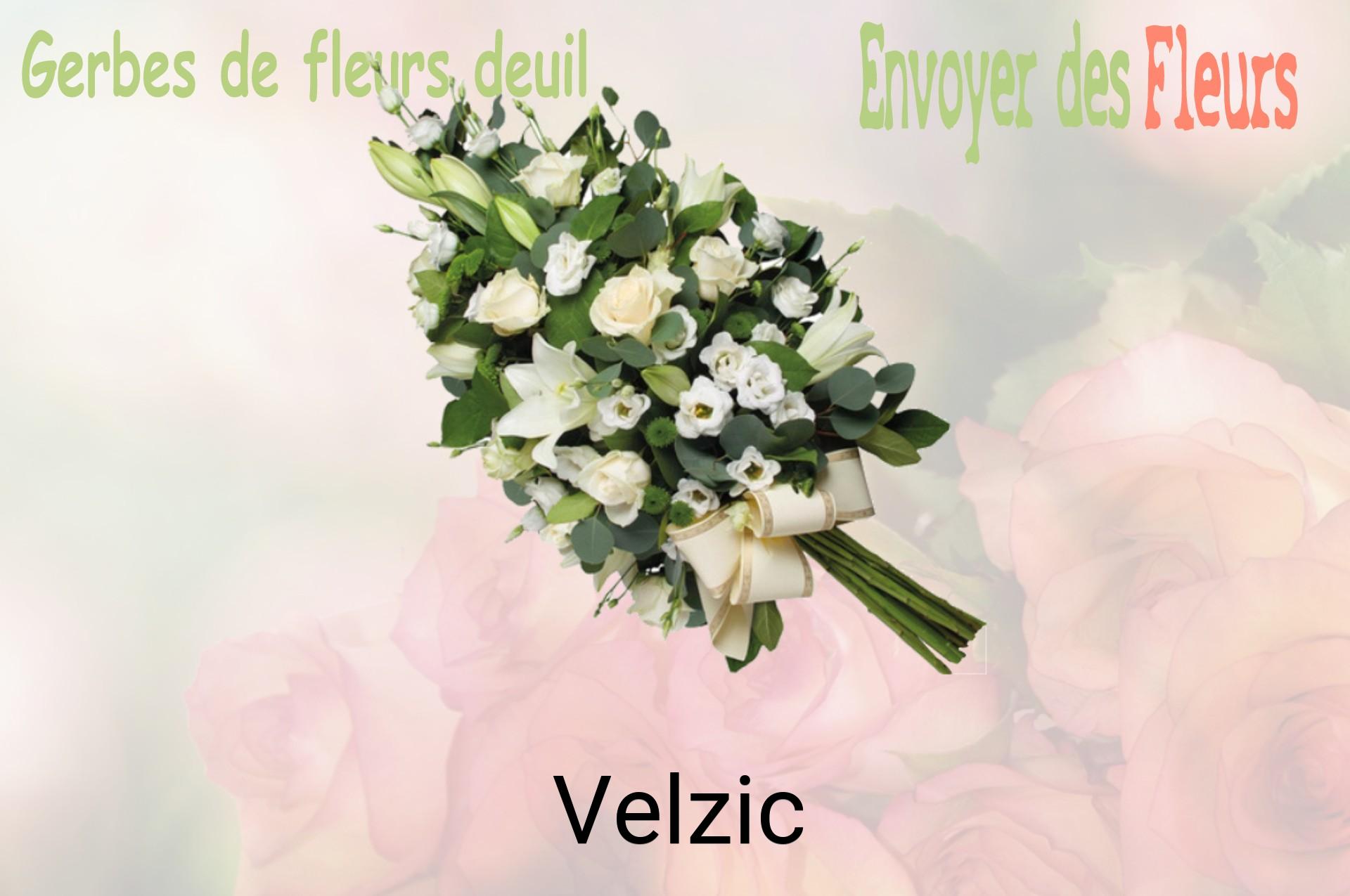Gerbe de fleurs de deuil livrée à Velzic